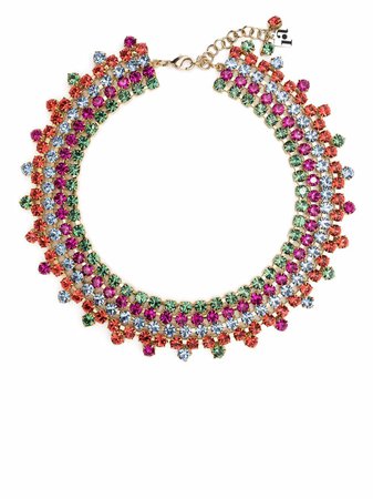 Rosantica crystal-embellished choker necklace