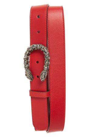 Gucci Dionysus Crystal Leather Belt