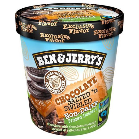 Ben & Jerry's Chocolate Salted 'n Swirled Non-Dairy Frozen Dessert - 1pt : Target