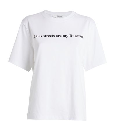Victoria Beckham Graphic Slogan T–Shirt | Harrods US
