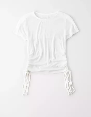 AE Side Cinched Baby T-Shirt white