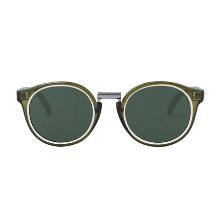 Mr. Boho Olive & Circular Cream Fitzroy With Classical Lenses