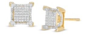 men gold diamond earrings