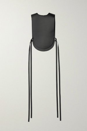 Black Tie-detailed leather vest | Loewe | NET-A-PORTER