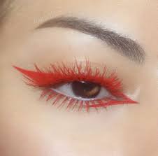 red mascara makeup - Google Search