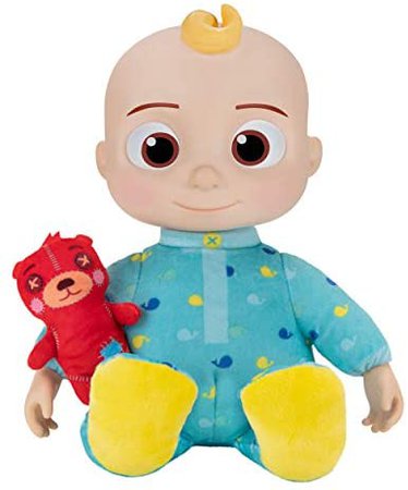 Amazon.com: CoComelon Official Musical Bedtime JJ Doll, Soft Plush Body – Press Tummy and JJ sings clips from ‘Yes, Yes, Bedtime Song,’ – Includes Feature Plush and Small Pillow Plush Teddy Bear – Toys for Babies : Toys & Games