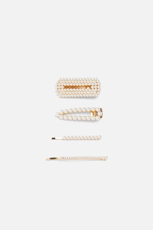 PACK OF FAUX PEARL HAIR CLIPS - ACCESSORIES-WOMAN-NEW COLLECTION | ZARA United States