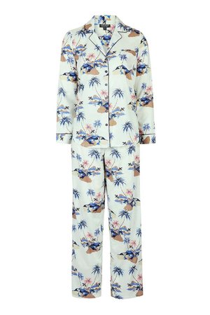 Printed Pajama Set - Clothing- Topshop USA