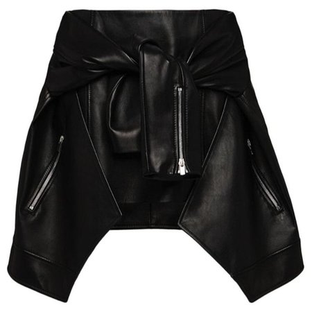Magda Butrym Buffalo Leather Wrap Skirt