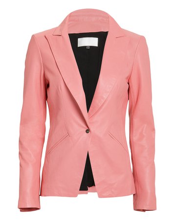 The Coventry Pink Leather Blazer