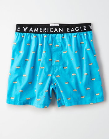 AEO Hot Dogs Classic Boxer, Blue | American Eagle Outfitters