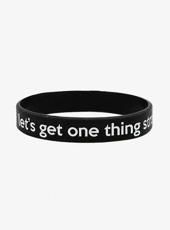 Pride Let's Get One Thing Straight Rubber Bracelet