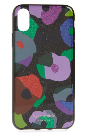 kate spade new york glitter floral collage iPhone X/Xs case | Nordstrom