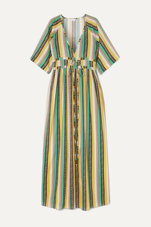 Eywasouls Malibu | Liliane striped cotton-voile maxi dress | NET-A-PORTER.COM