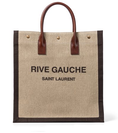 Saint Laurent, Noe linen shopper tote bag
