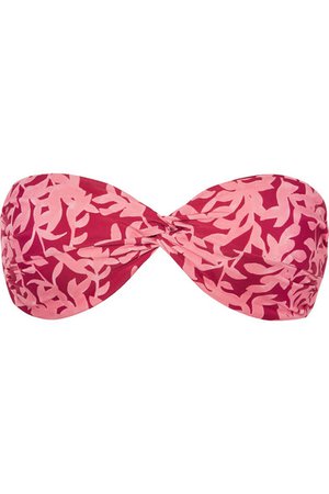 ViX | Hermosa floral-print bandeau bikini top | NET-A-PORTER.COM