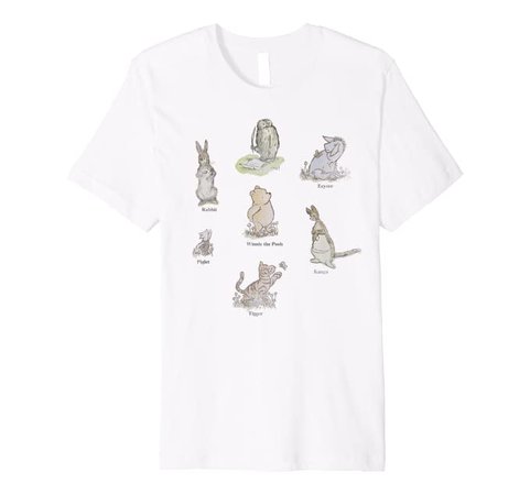 Amazon.com: Disney Winnie The Pooh Classic Group Shot Premium T-Shirt: Clothing