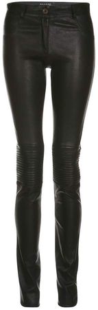 ELLESD - Flora Leather Stretch Pants Black