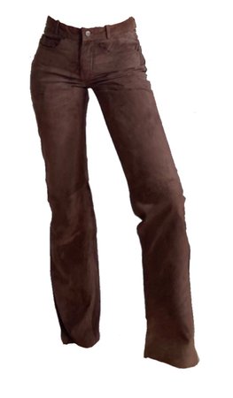 brown suede trousers