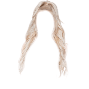 Blonde Hair PNG Half Up Ponytail