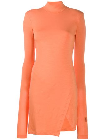 Orange Heron Preston Roll Neck Jersey Dress | Farfetch.com