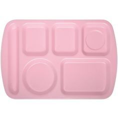 pink food tray