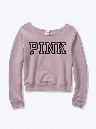 Limited Edition Everyday Lounge Open Neck Crew - PINK - pink