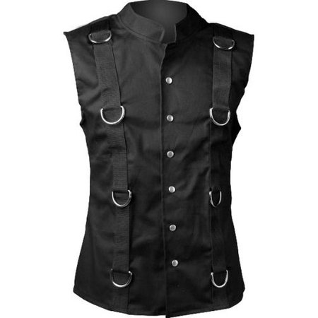 Goth sleeveless ring vest for men, by Aderlass clothing
