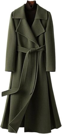 JYHBHMZG Tweed Jacket Wool Coat Elegance Trench Coat For Women
