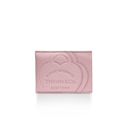 Return to Tiffany™ Kartenetui aus kristallrosa Leder | Tiffany & Co.