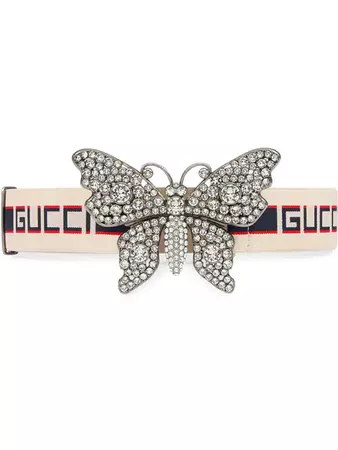 Gucci Gucci stripe belt with butterfly $720 - Buy Online - Mobile Friendly, Fast Delivery, Price