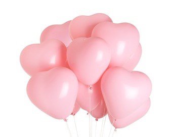 Pink heart balloons