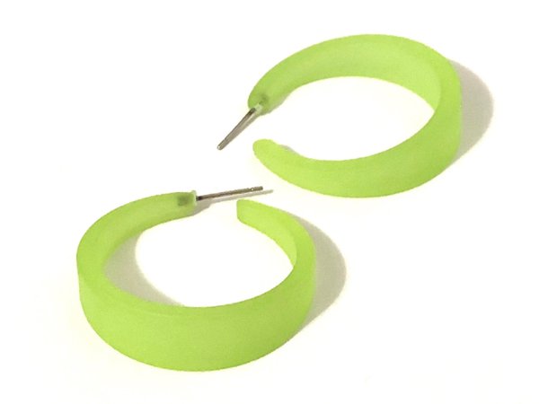 silver and lime green hoop earrings - Google Search
