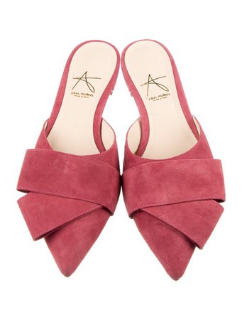 Abel Muñoz Suede Mules - Pink Flats, Shoes - W7A20726 | The RealReal