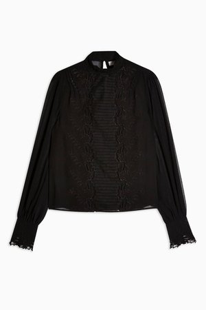 IDOL Embroidered Cutwork Blouse | Topshop
