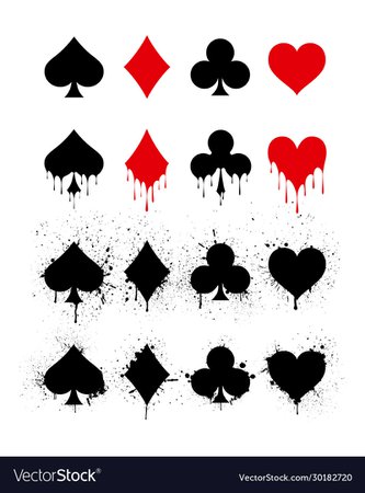 Set symbols deck cards for playing poker Vector Image
