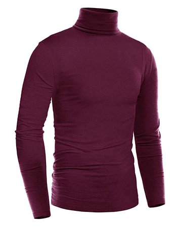 Amazon.com: ZEGOLO Mens Thermal Mock Turtleneck Long Sleeve T Shirt Knitted Pullover Basic Slim Fit Shirts: Clothing