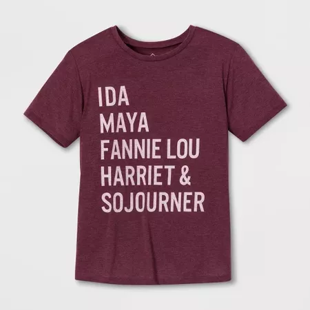 Well Worn Women's Short Sleeve Heroes T-Shirt - Burgundy : Target