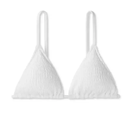 Women's Smocked Triangle Bikini Top - Wild Fable™ White : Target