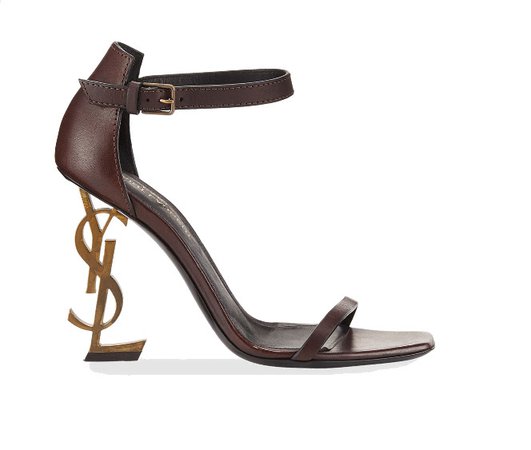 brown ysl heels