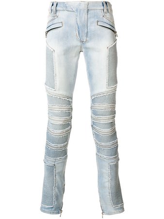 $1,595 Balmain Slim Biker Jeans - Buy Online - Fast Delivery, Price, Photo