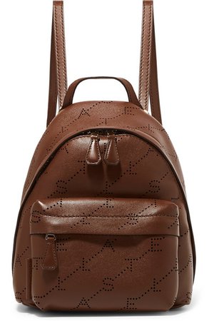 Stella McCartney | Mini perforated faux leather backpack | NET-A-PORTER.COM