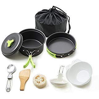 Gonex Camping Cookware Set Mess Kit, Backpacking Gear Cooking Equipment 13pcs, Stackable Portable Non Stick Pot Pan Cook for Outdoors Hiking: Amazon.ca: Sports & Outdoors