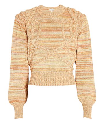 Ronny Kobo Yeva Marled Cable Knit Sweater | INTERMIX®
