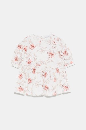 FLORAL PRINTED TOP - View All-SHIRTS | BLOUSES-WOMAN | ZARA Canada