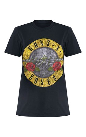 T-shirt noir à slogan Guns n Roses - Tops - PrettylittleThing PrettyLittleThing.fr