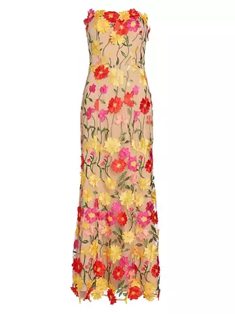Shop As It May Arlene Embroidered Floral Gown | Saks Fifth Avenue