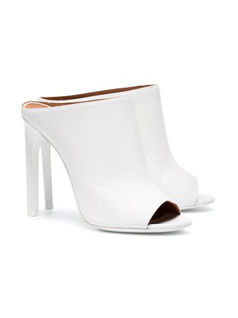 Givenchy White 115 Leather Mules - Farfetch