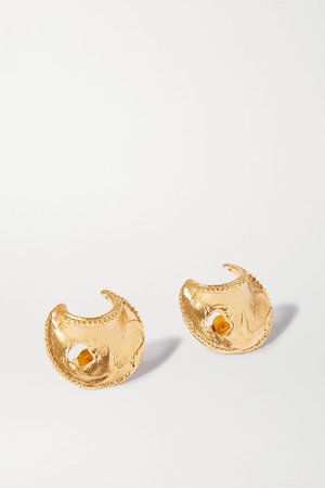 Gold The Shield of Poetry gold-plated earrings | Alighieri | NET-A-PORTER