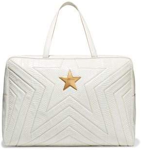 Stella Star Quilted Faux Snake-effect Leather Tote